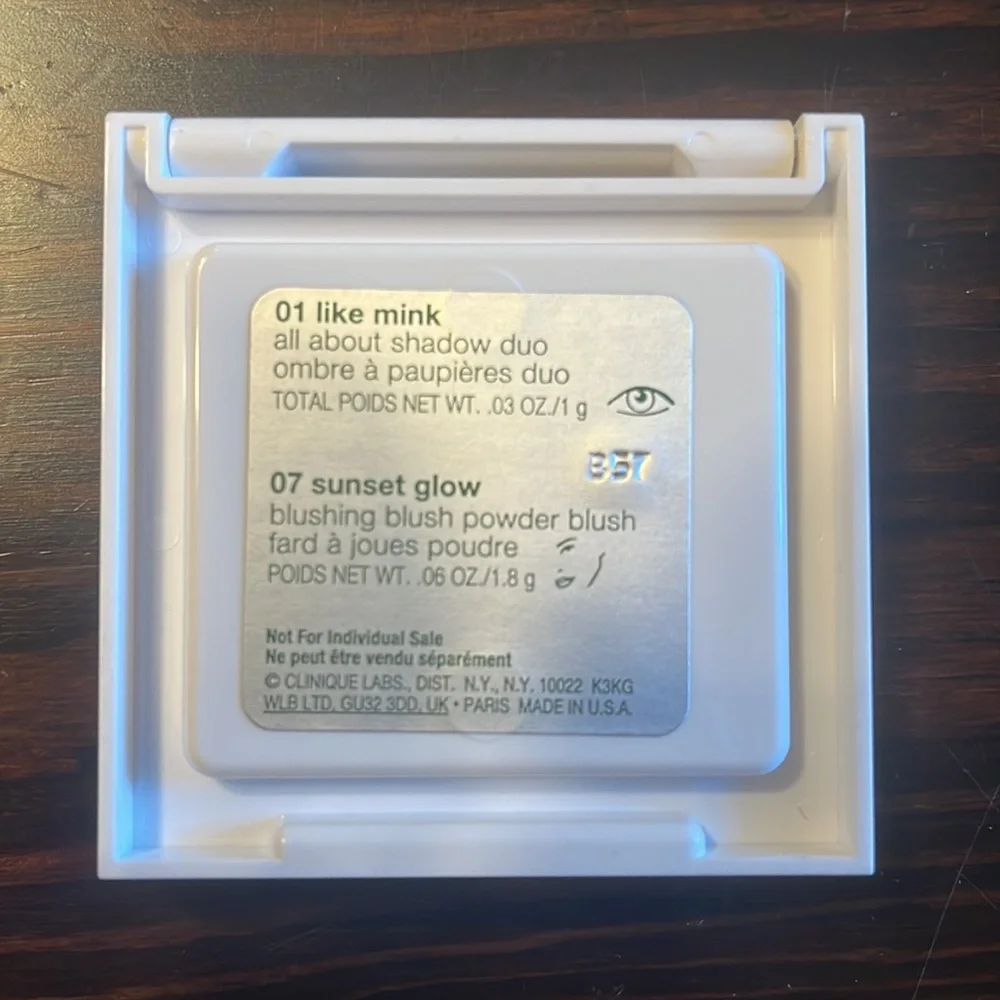 Clinique 01 like mink and 07 sunset glow
